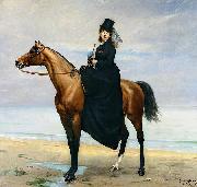 Asher Brown Durand Equestrian Portrait of Mademoiselle Croizette oil painting artist
